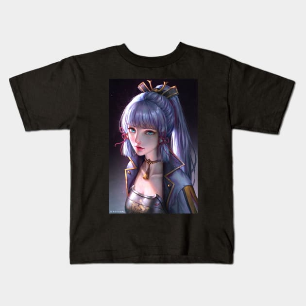 Ayaka Kids T-Shirt by JerryLoh Art